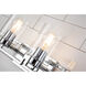 Estes 2 Light 15 inch PC Bath Light Wall Light in Polished Chrome